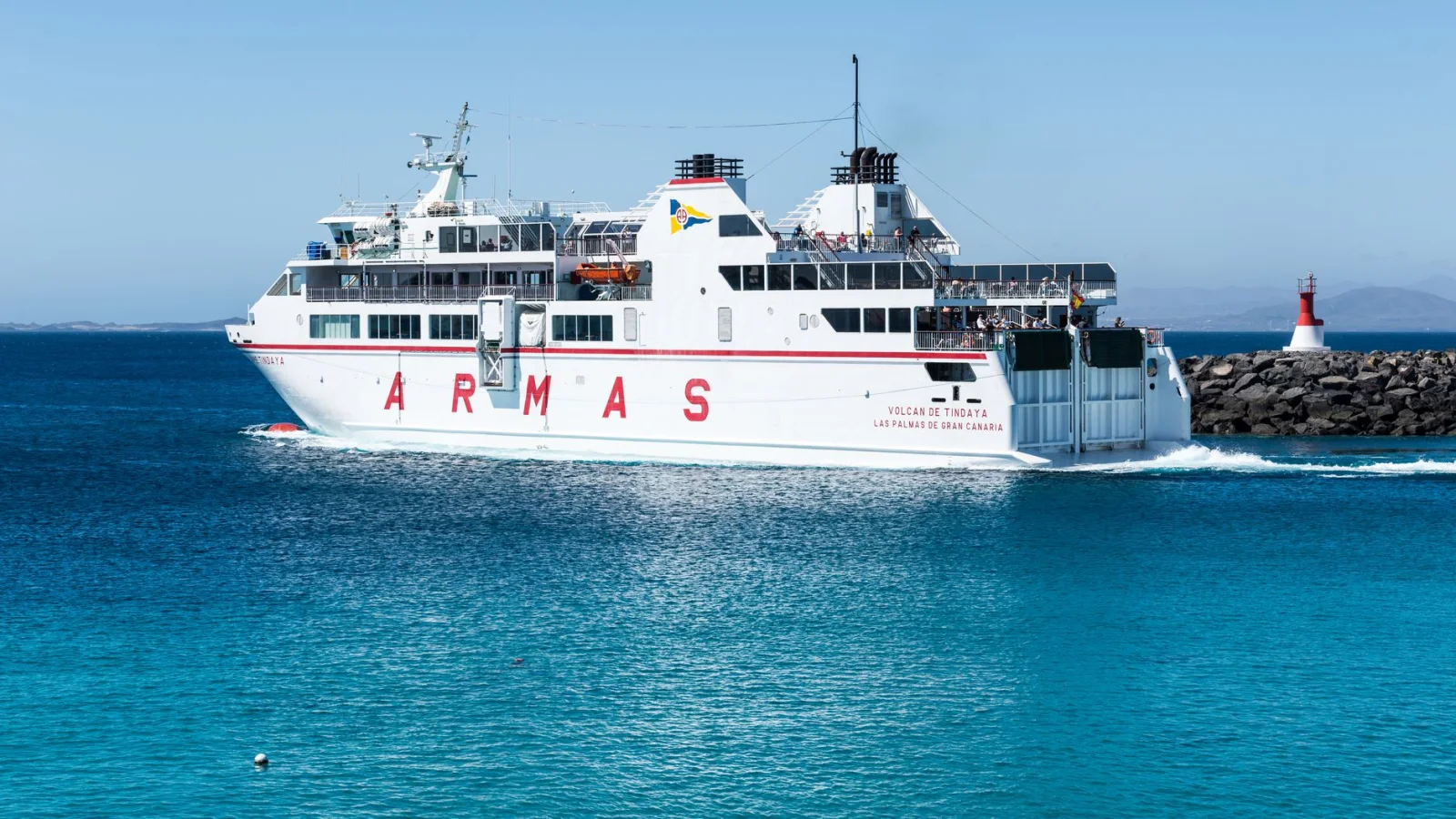 Passenger ferry crossing between European islands