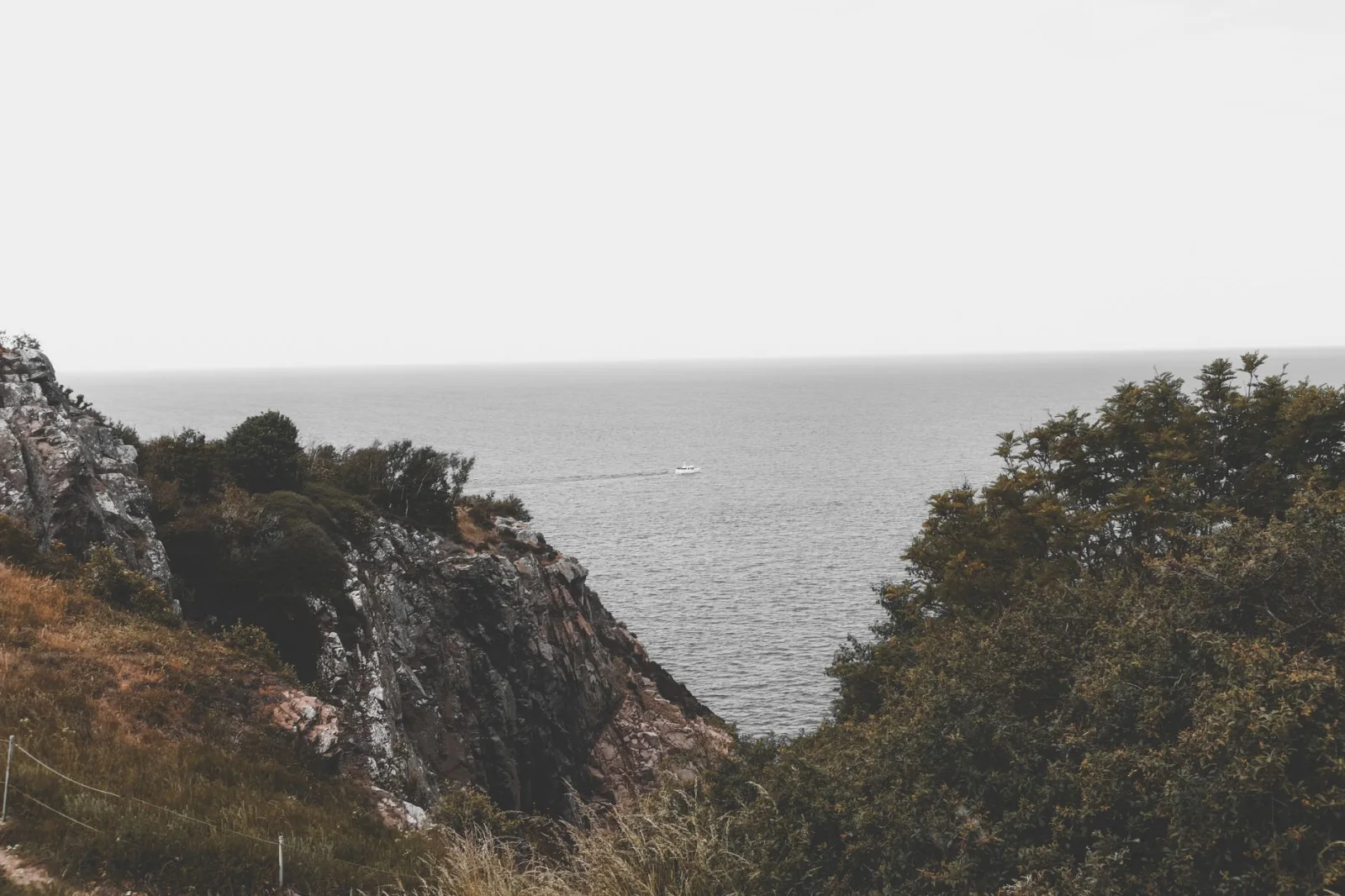 Rocky cliffs and sea at Kullaberg near Mölle in Sweden