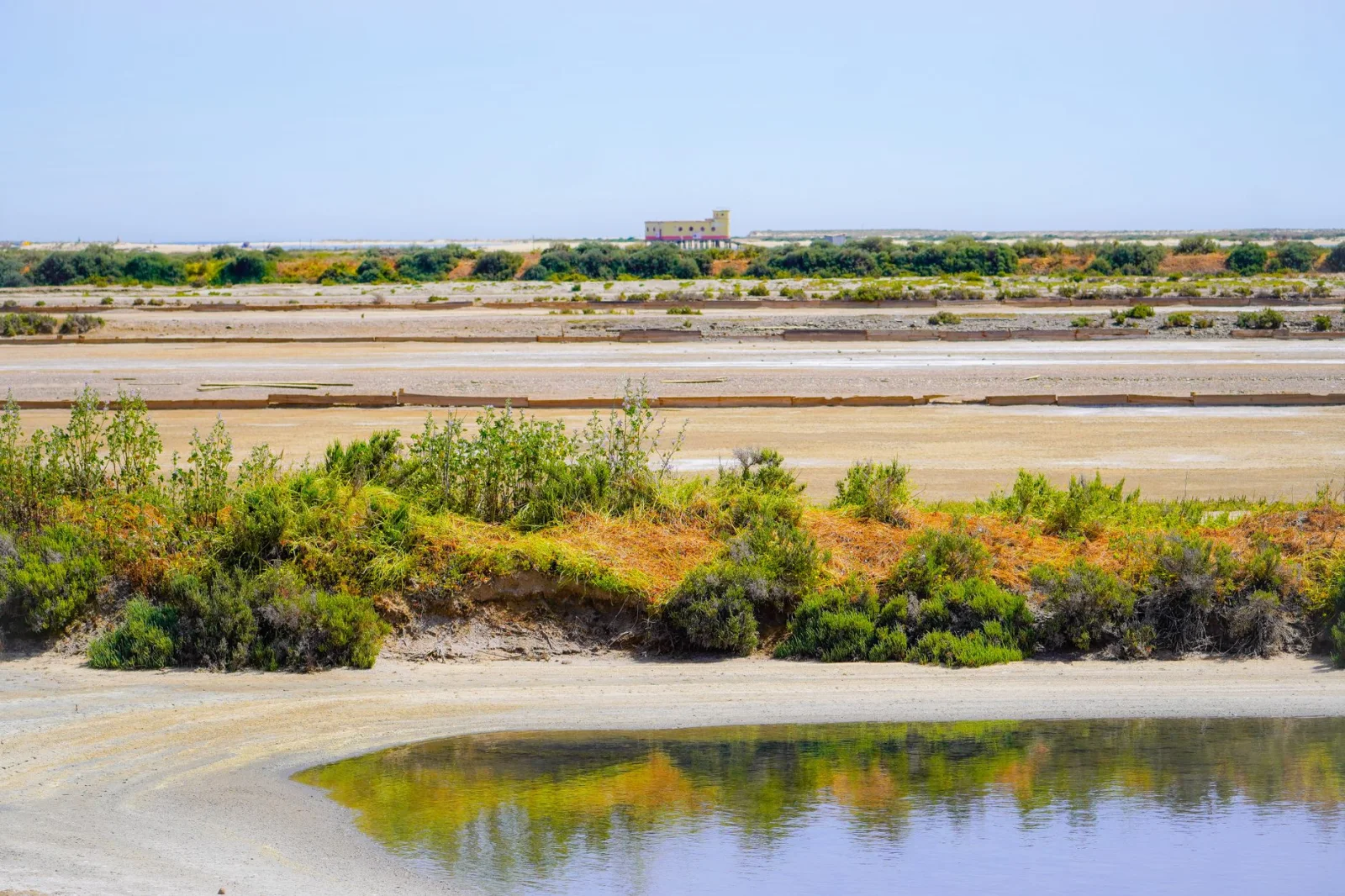 Salt marsh wetland landscape in the Faro District, Algarve
