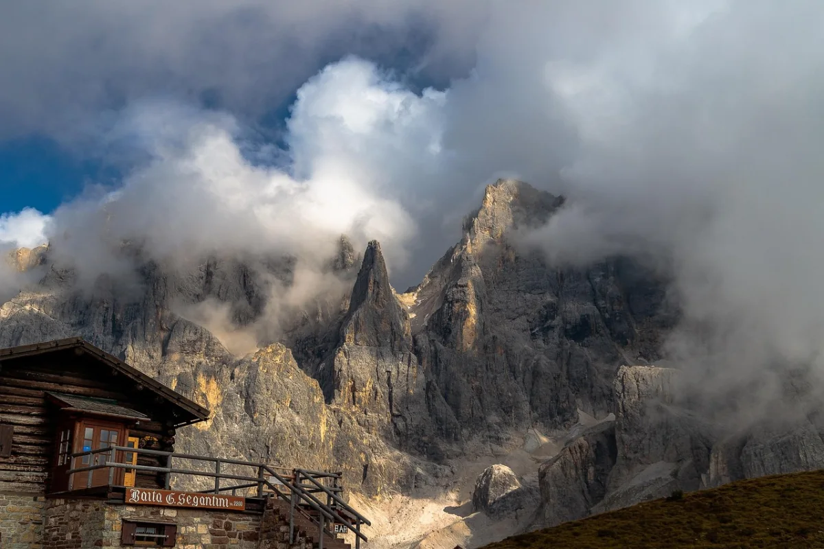 Rifugio in the Pale di San Martino above Val Canali, Dolomites