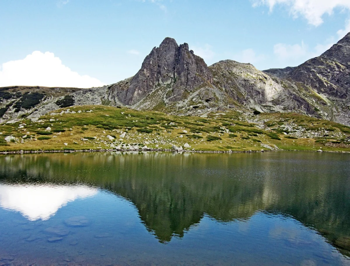 The Seven Rila Lakes glacial chain in the Rila Mountains, Bulgaria